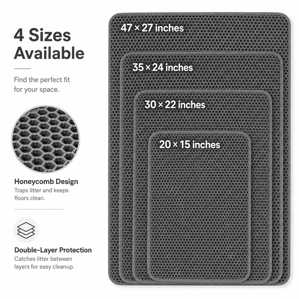 4 sizes, find your perfect fit