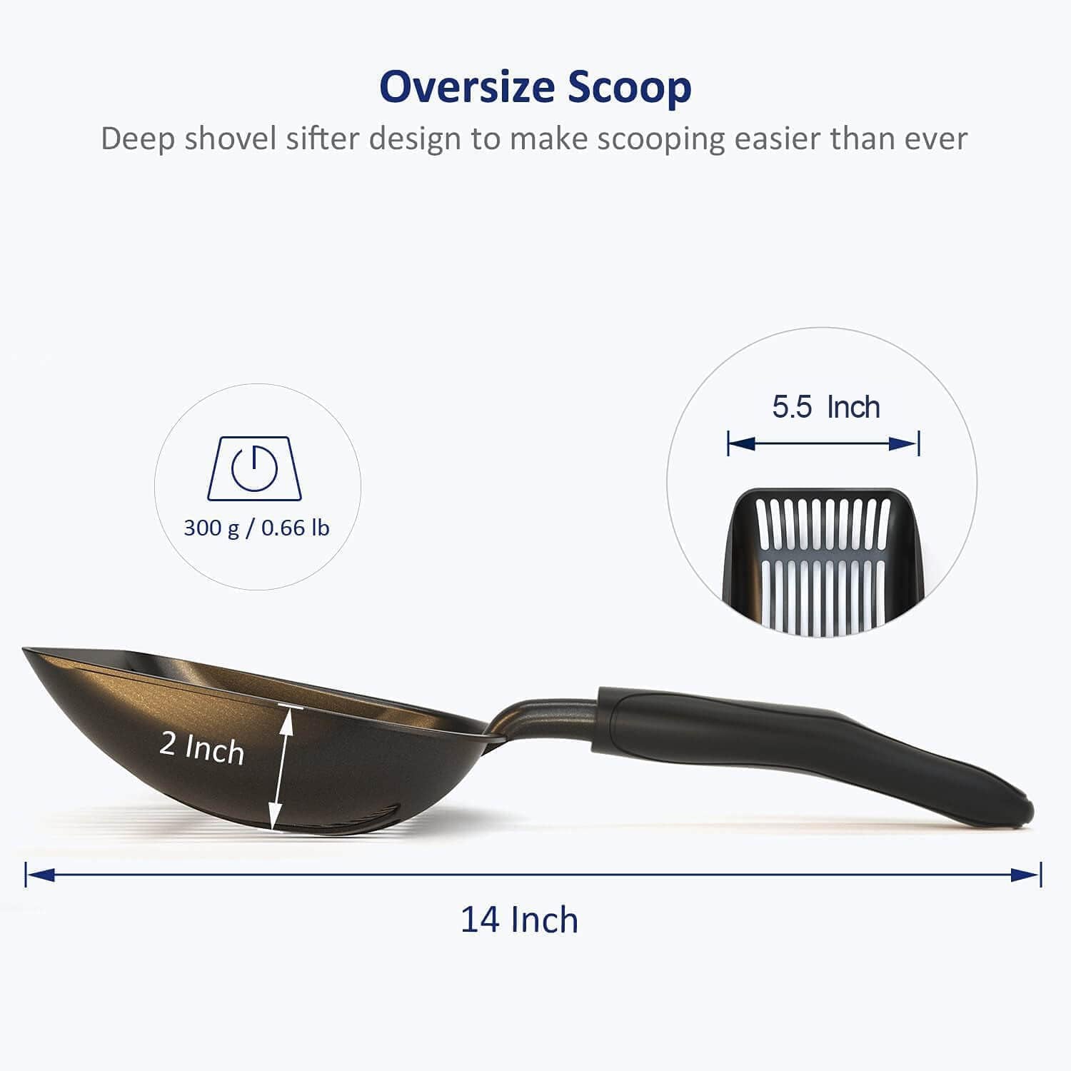 An oversized scoop that gets it done faster